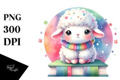 Colorful Cute Lamb on a Book Product Image 3
