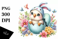 Watercolor Colorful Easter Clipart |T-shirt, Mug, Tumbler Product Image 1