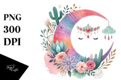 Colorful Watercolor Digital Painting with Very Simple Cute Product Image 1