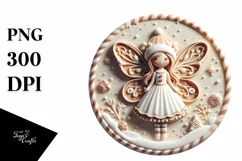 3D Christmas Fairy with Melting Candy Edges, Transparent PNG Product Image 1