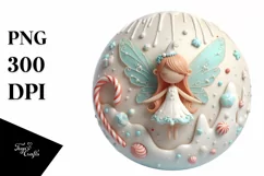 3D Christmas Fairy with Melting Candy Edges, High-Quality Product Image 1