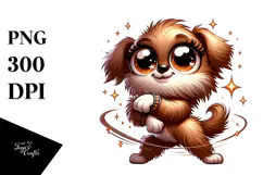 Silly Cartoon Dancing Dog, Transparent PNG Product Image 1