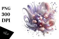 Colorful Glossy Lavender PNG Product Image 1