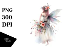 Washed Watercolor Boho Fairy PNG Product Image 1