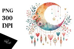 Colorful Watercolor Digital Painting with Very Simple Cute Product Image 1