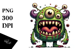 Funny Monster Digital Painting PNG Product Image 1