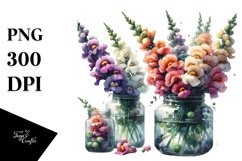 Abstract Jar with Snapdragon | Clipart Product Image 3