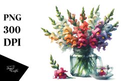 Abstract Jar with Snapdragon | Clipart Product Image 3