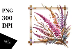 Abstract Pastel Wooden Stained Heather PNG Product Image 1