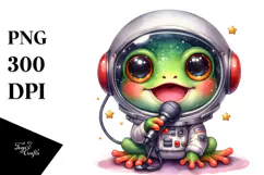 Baby Frog with Singer Look PNG Product Image 1