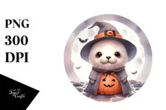 Cute Baby Seal for Halloween PNG Product Image 1