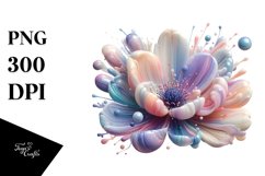 Abstract Glossy Anemone PNG Product Image 1