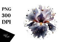Glossy Iris Abstract, High-Res PNG Product Image 1