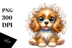 Cute Cocker Spaniel Puppy, Transparent PNG Product Image 1