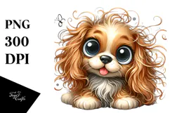 Cute Cocker Spaniel Puppy, Transparent PNG Product Image 1