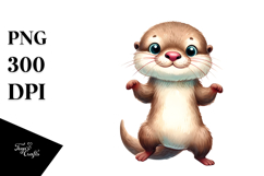 Funny Otter Dancing Clipart Product Image 1