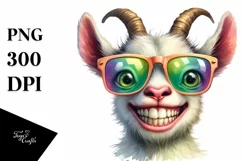 Funny Dog with Sunglasses Cartoon Clip Art Product Image 1
