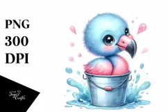 Smiling Baby Flamingo Bucket Splash Product Image 3