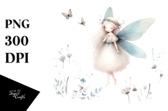 Washed Watercolor Boho Fairy PNG Product Image 1