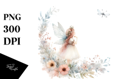 Washed Watercolor Fairy PNG Product Image 1