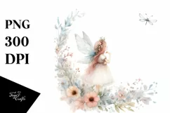 Washed Watercolor Fairy PNG Product Image 3