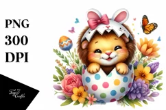 Watercolor Colorful Easter Lion Clipart |T-shirt, Product Image 3