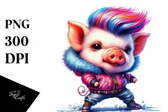 Cute Baby Pig Dancing PNG Product Image 3