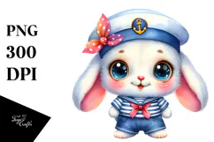 Vibrant Watercolor Baby Rabbit PNG Product Image 1