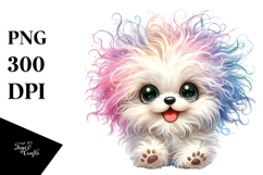 Cute Bichpoo Watercolor PNG Product Image 1