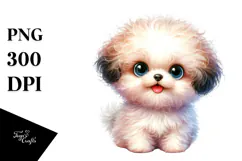 Cute Bichon Frise Puppy, Transparent PNG Product Image 1