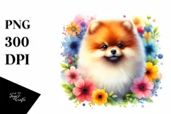 Colorful Cute Watercolor Pomeranian Product Image 3