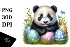 Baby Panda in Grass, PNG Product Image 1