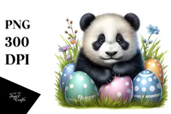 Baby Panda in Grass, PNG Product Image 1