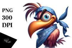 Goofy Bird with Bandana PNG Product Image 1