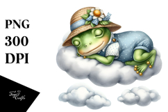 Watercolor Baby Frog Dressed for Summer Product Image 1