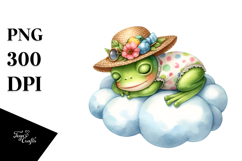 Watercolor Baby Frog Dressed for Summer Product Image 1