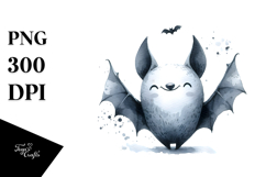 Funny Simple Bat Image, White Background PNG Product Image 1