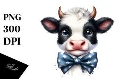 Entusiastic Cow with Funny Sunglasses, Transparent PNG Product Image 1