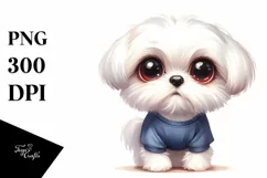 Baby Maltese Big Eyes Human Like | Clipart Product Image 1