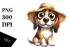 Sitting Dog with Confused Eyes | Sublimation | Clipart Product Image 1