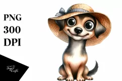 Sitting Dog with Confused Eyes | Sublimation | Clipart Product Image 1