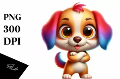 Funny Standing Labrador Retriever Cartoon Clipart Product Image 1