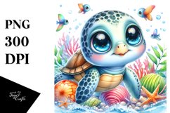 Energic Baby Turtle PNG Product Image 1