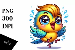 Colorful Baby Warbler Dancing | Sublimation | Clipart Product Image 3