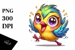 Colorful Baby Warbler Dancing | Sublimation | Clipart Product Image 3