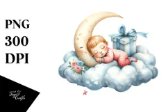 Baby A Gift on Moon, PNG Product Image 1