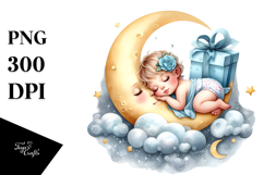 Baby A Gift on Moon, PNG Product Image 1