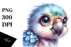 Energetic Cute Baby Parrot PNG Product Image 1
