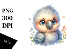 Energetic Cute Baby Parrot PNG Product Image 1