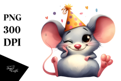 Whimsical Mouse with Flower Crown, Animated PNG Product Image 1